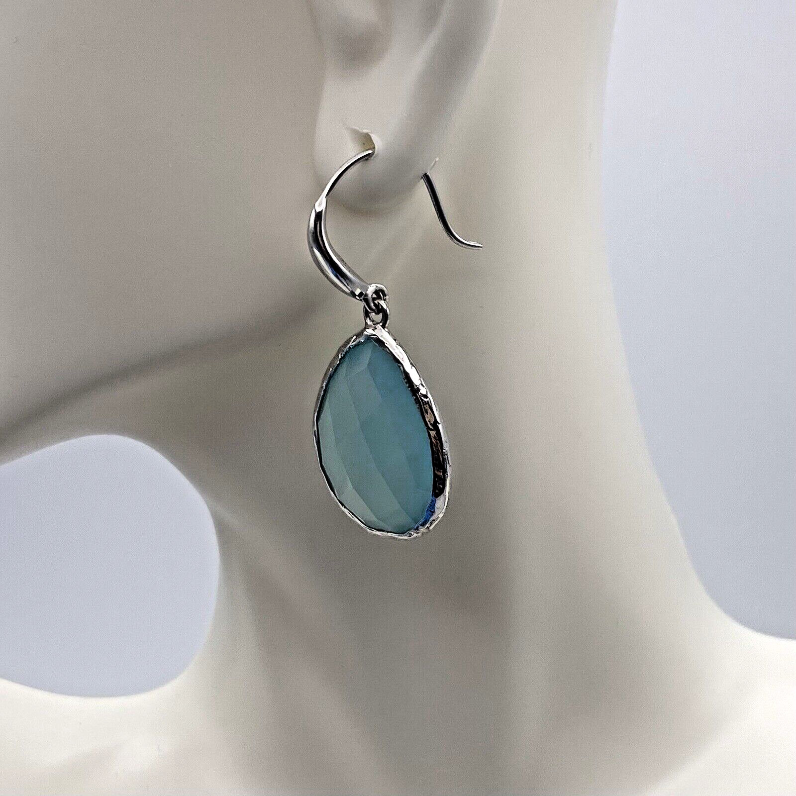 Solid 925 Sterling Silver Drop Dangle Earrings Fa… - image 5