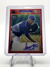 IRVING CARTER 2021 LEAF PRO SET METAL RED WAVE AUTOGRAPH BLUE JAYS