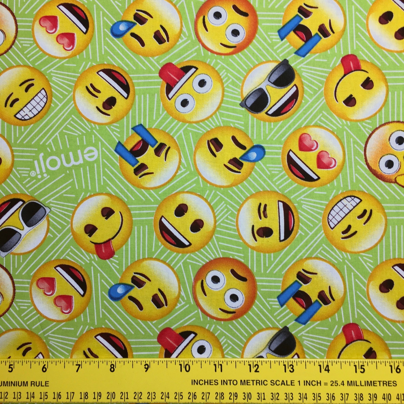 1/2 Meter Multiple Emoji Sewing Quilting Fabrics Emoji Allover *Choose