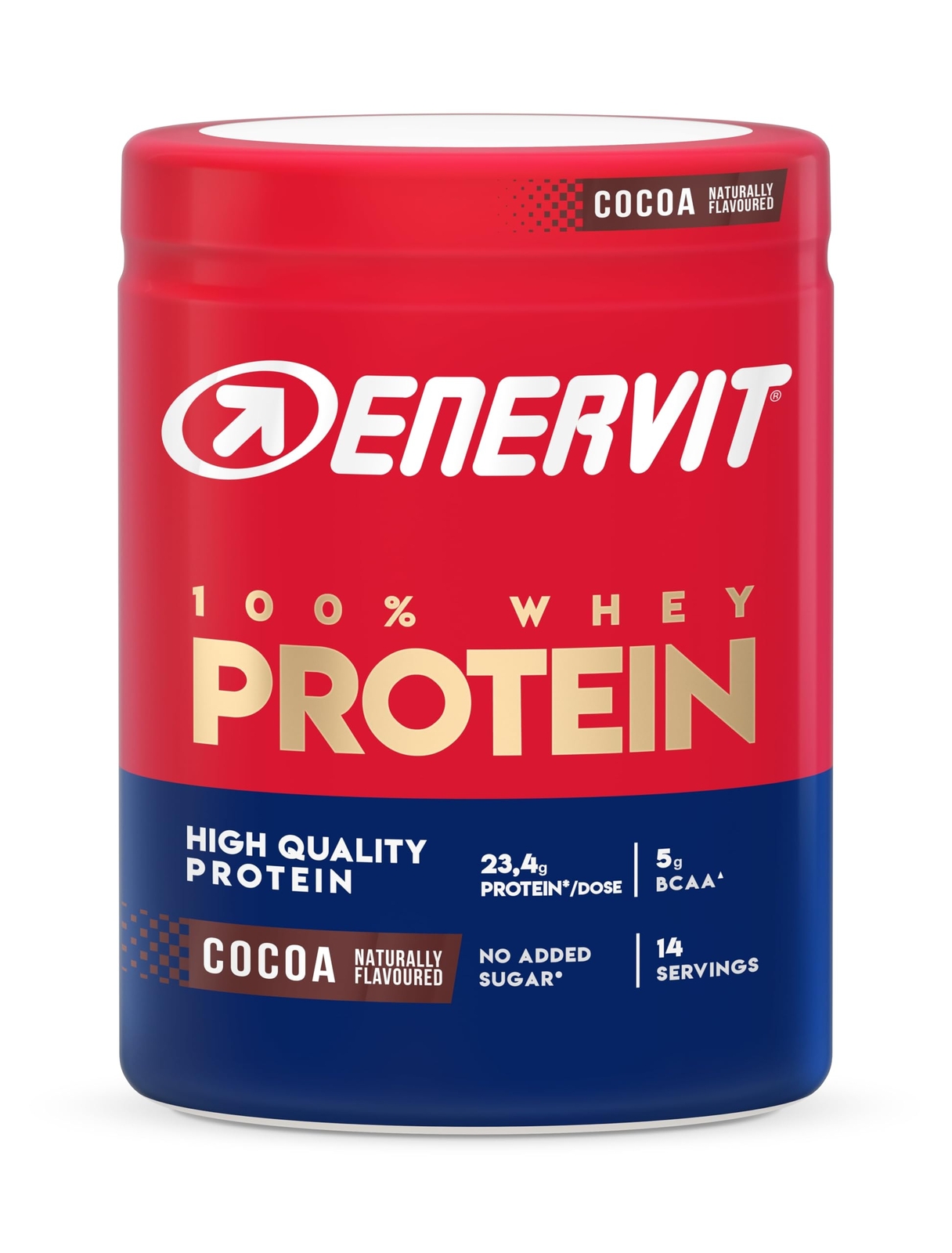 Enervit, 100% Whey Protein, Gusto Cacao, ideale dopo l'Allenamento, Ricco di Vit