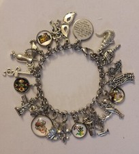 Silver Mardi Gras Chain Bracelet, Charm Bracelet