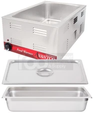 FULL SIZE Electric WITH 4" PAN & LID Countertop Buffet Food Warmer Commercial