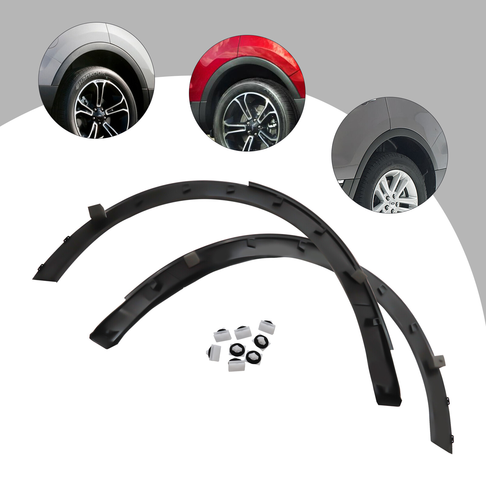 Rear Fenders Flare Wheel Well Arch Molding For Ford Explorer 2011 2012-2015 2PCS