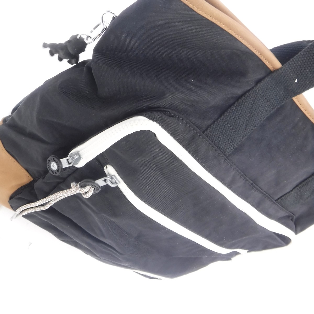 Kipling Sia Convertible Tote Backpack Black & Brown 14.75 