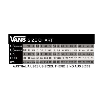 Size Conversion Vans Size Guide Us Vans Men Vans Shoe Size