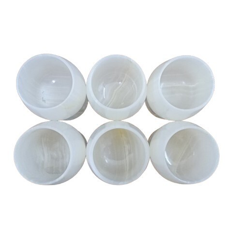 Onyx Wine Glass Set of 6 – Handcrafted Pakistani Marble Wine Glasses | Elegant H - Picture 11 of 11