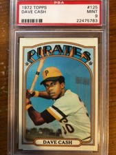 1972 Topps Baseball Card #125 Dave Cash PSA 9