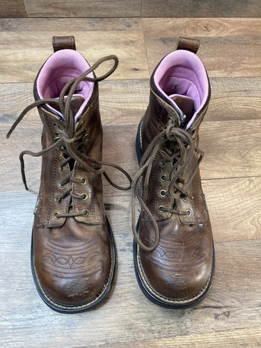 Justin Women's Gypsy 6" Katrina WP Lace-Up Work Boot Steel Toe GY985 9B - Picture 6 of 9