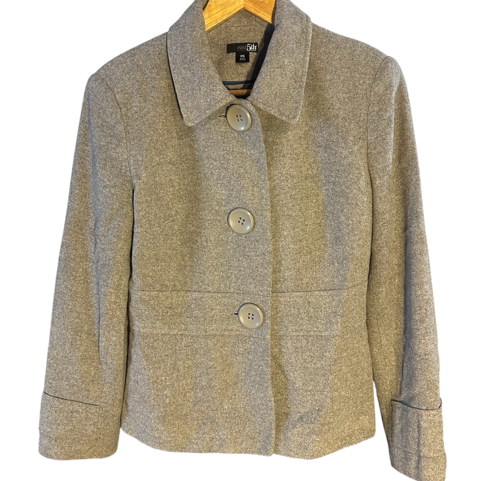 VTG East 5th Womans Petite Small Wool Blend Jacket Peacoat Academia Preppy Luxe