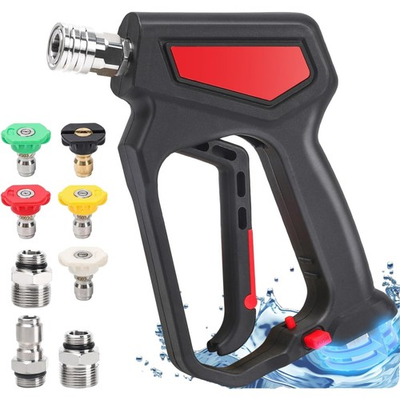 #ad Stainless Steel Pressure Washer Gun Swivel Design amp; 5 Interchangeable Nozzles $32.50