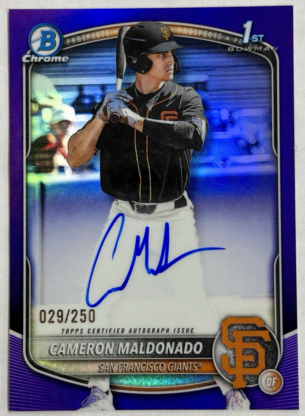 2025 Bowman Chrome Draft Cameron Maldonado Purple Refractor Auto /250 #CPA-CMA