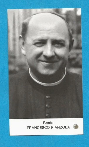 PIOUS IMAGE RELIC Blessed FRANCESCO PIANZOLA MORTARA PRAYER