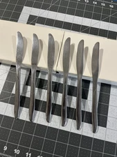 Mar-Crest Atomic Starburst (6) Dinner Knives Citation Stainless Star MCM