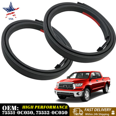2X Left &Right Roof Molding Weatherstrips for 2007-2020 Toyota Tundra Double Cab