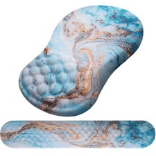 Mouse Pad Wrist Support, Laokiiy 2 in 1 Keyboard Wrist Rest Ergonomic Mouse Pad