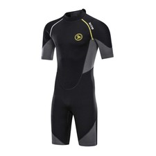 Men's Wetsuits 1.5mm Premium Neoprene Back Zip Shorty Dive Skin for Spearfish...
