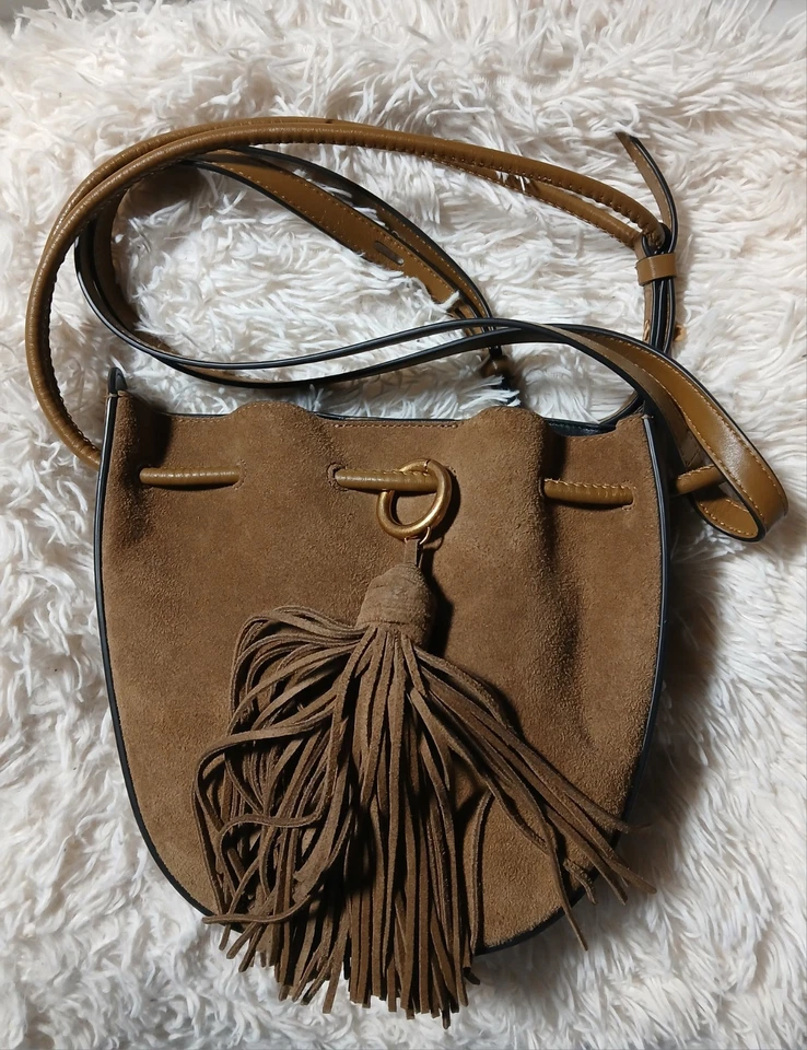 REBECCA MINKOFF кожи замши LULU через плечо кисточки ведро сумка-планшет - Изображение 3 из 4