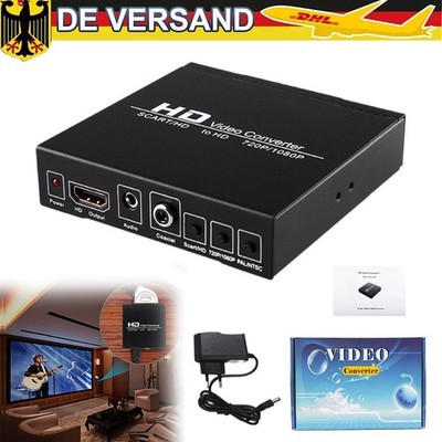 SCART to HDMI 1080P RGB HD Video Audio Digital Converter Scaler Upscaler Adapter