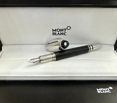Montblanc Limited Edition Stevenson Black Engraved Fountain Pen MB129416