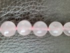 NECKLACE NATURAL PINK ROSE QUARTZ BEAD BALL CONTINOUS STRAND VINTAGE — photo 4