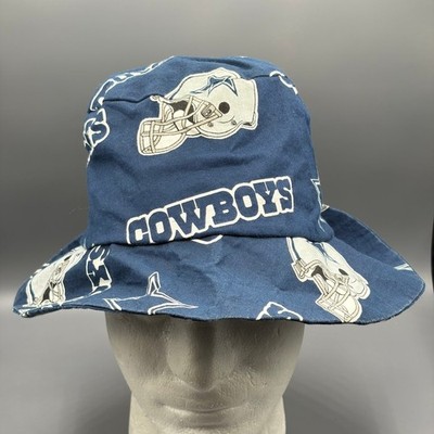 Dallas Cowboys NFL Bucket Hat SM-MED Men's Navy Blue White Star Helmet Fan Gear