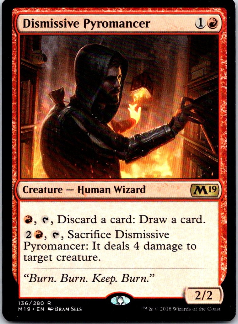 DISMISSIVE PYROMANCER 136 R CORE SET 2019 MAGIC: THE GATHERING LIGHTLY PLAYED