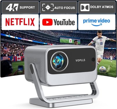[4200 ANSI & Now with Netflix] 4K Projector with WiFi and Bluetooth for Display 