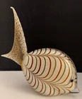 MCM Murano Sommerso Art Glass Tropical Fish 11 inch Sculpture Formia Italy