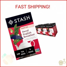 Stash Tea Decaf English Breakfast Black Tea - Decaf, Non-GMO, 108 Bags Total