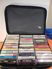 Vintage Case It 64 Cassette Tape Zippered Storage Case Holder Full Of Tapes