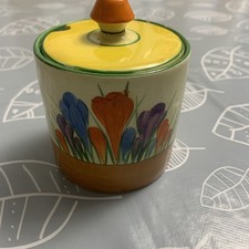 Clarice Cliff crocus drum pot