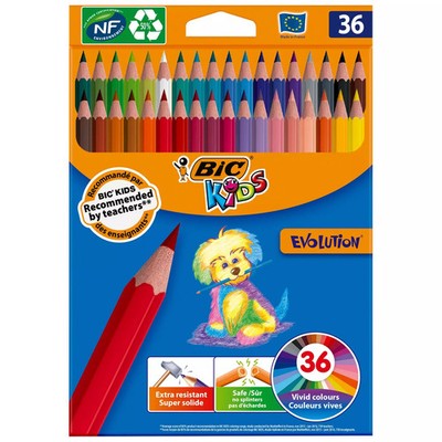 3086123499140 Kredki ołówkowe Kids Evolution ECOlutions 36szt BIC