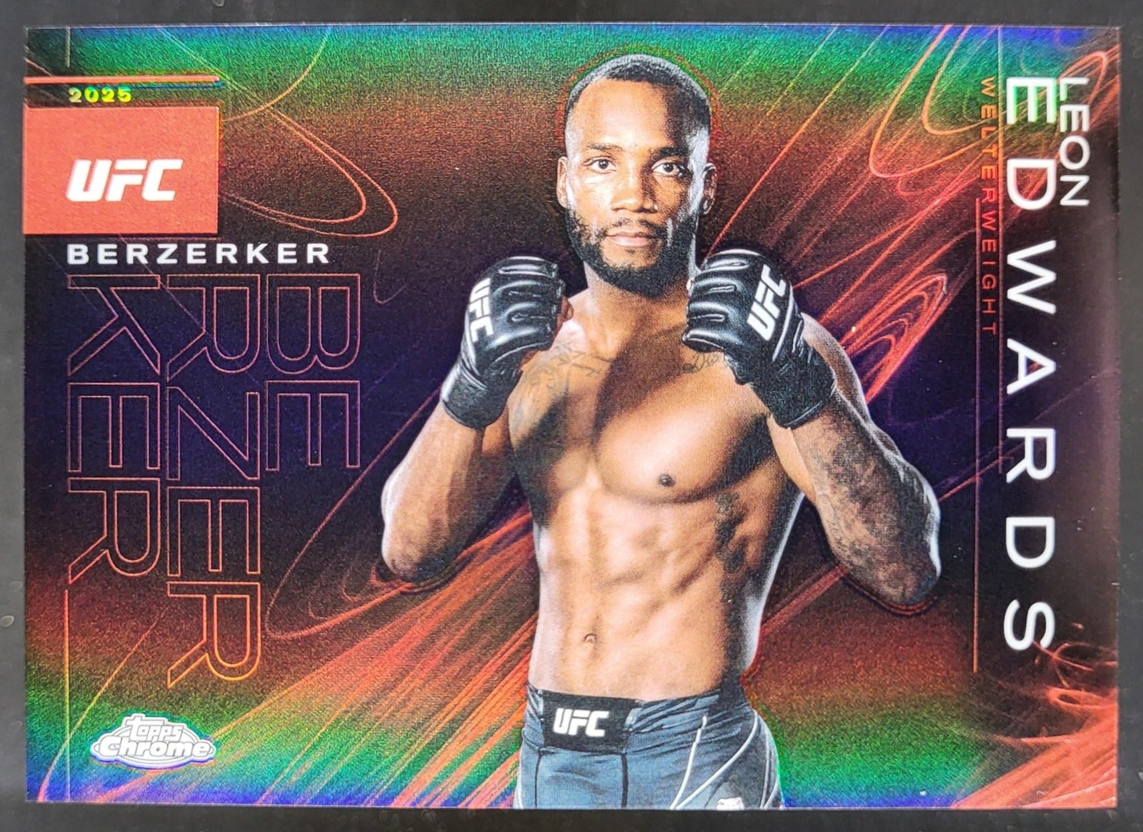 2025 Topps UFC Chrome Leon Edwards Berzerker #BZK-6 NS6
