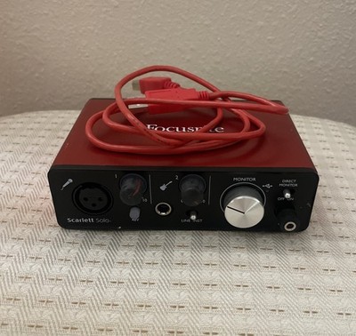 Focusrite Scarlett Solo 3rd Gen USB Audio Interface 48V Direct Monitor Red