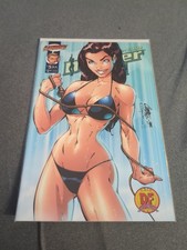 Traje dorado Danger Girl variante lámina fuerzas dinámicas certificado de autenticidad Campbell #5090
