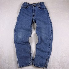 Vintage Levi's Orange Tab Jeans Blue Denim Womens 8-10 Distressed Hem