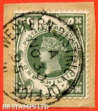 SG. 211. K40 (1). 1/- dull green. A super " 30th November 1895 WESTERN DI B47104
