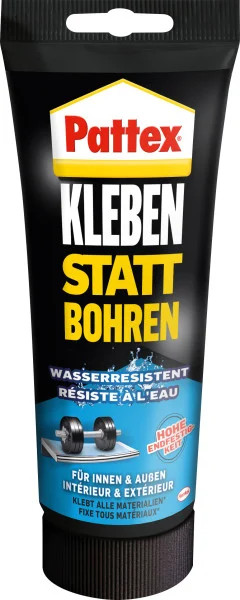 Pattex Montagekleber Kleben Statt Bohren Wasserresistent 340 G Tube, Weiß-image