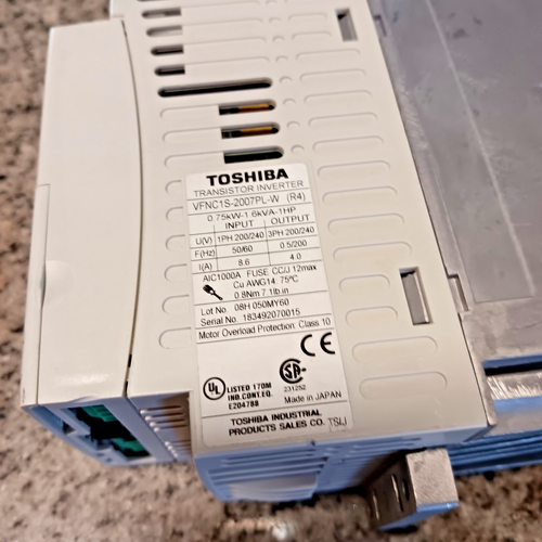 Toshiba VFNC1S-2007P-W Transistor Inverter 1ph-200v-0.75kW FREE SHIPPING - Picture 4 of 5
