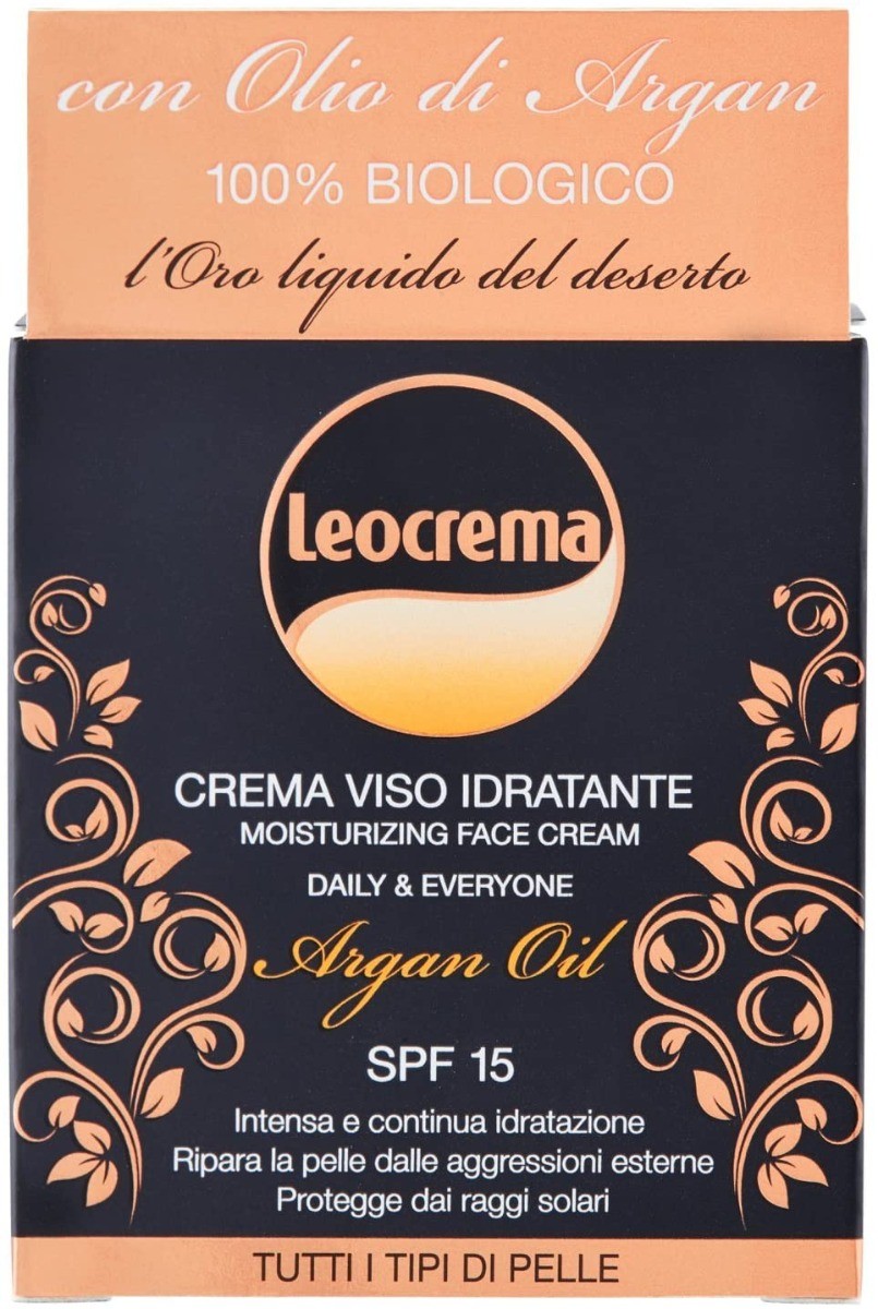 Crema Viso Leocrema Argan 50ml: Rigenerazione e Idratazione 48h