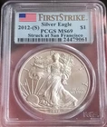 PCGS MS69 2012-S Silver Eagle First Releases