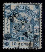 NORTH BORNEO QV SG44b, 10c dull blue, FINE USED. Cat &pound;28.