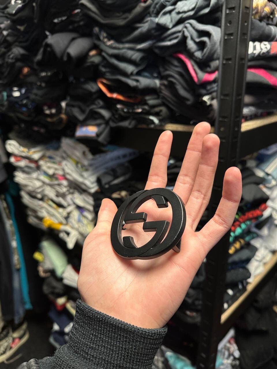 🚨Gucci GG BLACK  Matte Big G  Tone Belt Buckle Only Luxury Rare Old money thumbnail 5