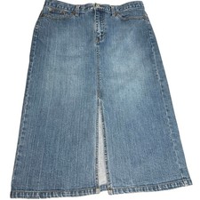 VTG 2004 Gap Jeans Womens Denim A-Line Skirt Size 10 Medium Wash Blue 5-Pocket