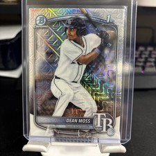2025 Bowman Draft Chrome #BDC-114 Dean Moss MEGA BOX MOJO REFRACTOR - Rays
