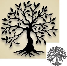 Leaves Tree Metal Die Cuts, Leaves Tree Cutting Dies Cut Stencils Card Paper ...