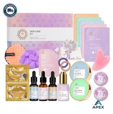23 Piece Face Skin Care Set Spa Gift Basket for Women Day Cream Night Serum