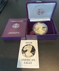 1986-S Proof American Silver Eagle Dollar with  Box and COA
