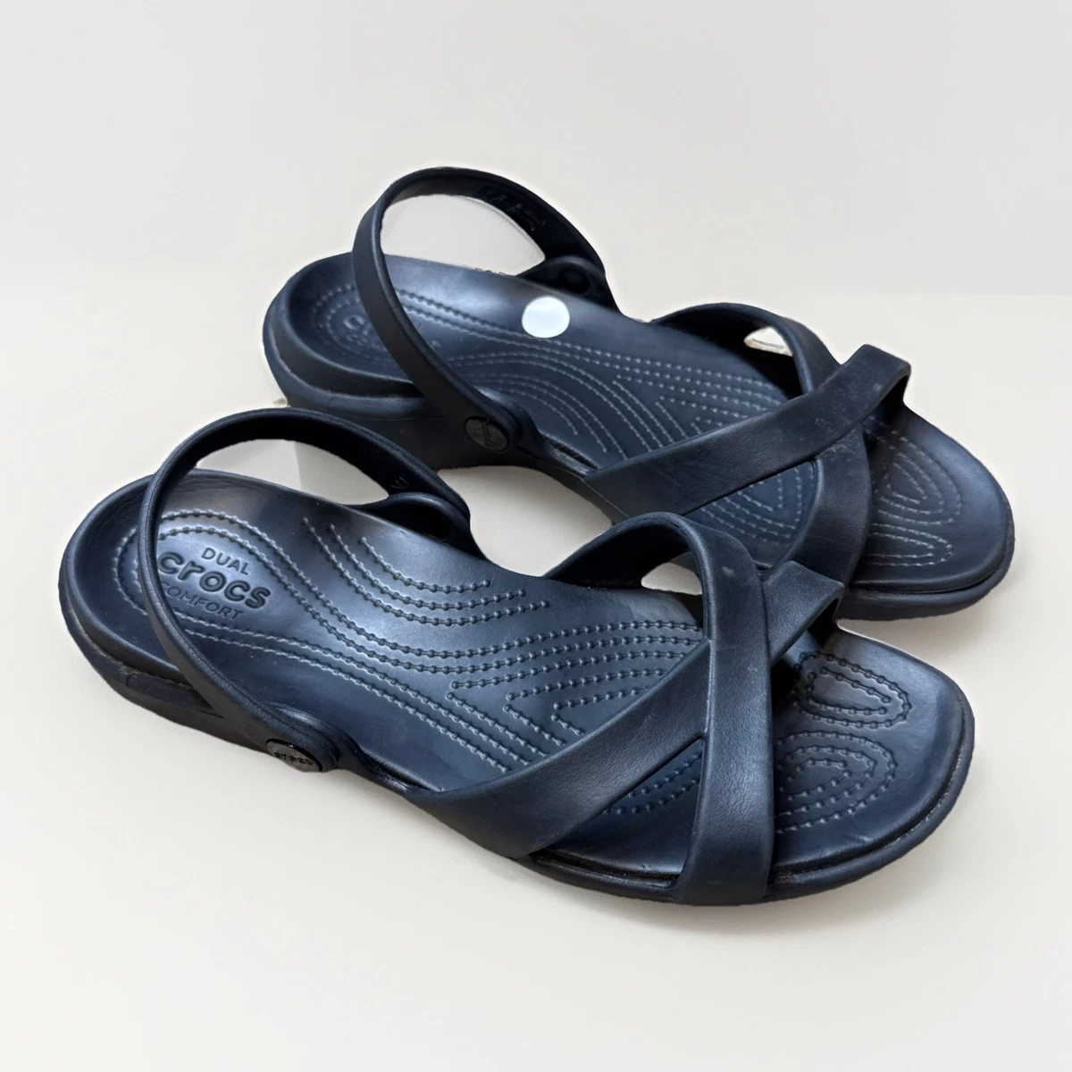 Crocs Black Sport Sandals Adjustable Straps Comfort Size 9 M/ 11 W Amazon.com | Crocs 202651.W Women main image 3