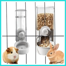 Hanging Cage Automatic Pet Food Water Dispenser, 41oz Hanging Automatic Food ...